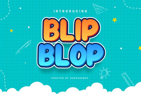 Blip Blop Font: A Playful Display Typeface for Handmade Sellers