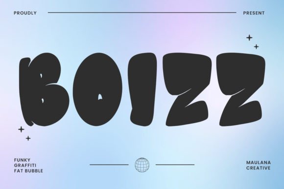 Boizz: A Playful Bubble Graffiti Font for Crafters