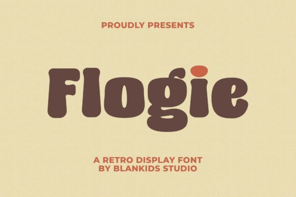 Flogie: A Retro Display Font for Editorial Design and Branding