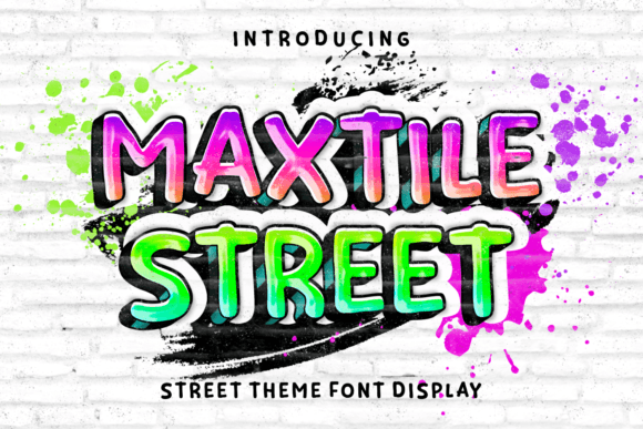 Maxtile Street Display Font for Handmade Labels and Shop Branding
