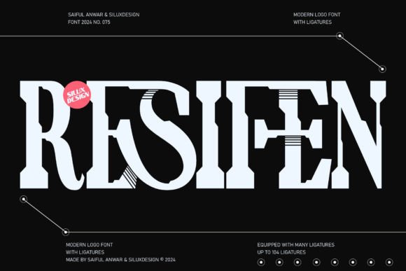 Resifen: A Modern Display Font for Handmade Product Makers