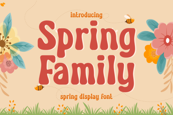 Spring Family: A Playful Display Font for Charming Brand Projects